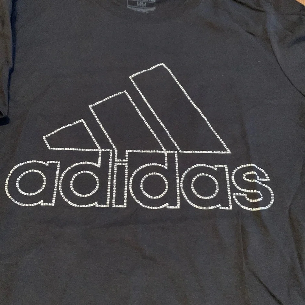 Adidas Amplifier Tee Black Shirt 3 Stripe life muscle Adidas WorkOut M Medium 🆕
